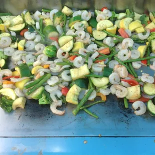 shrimp and vegetables