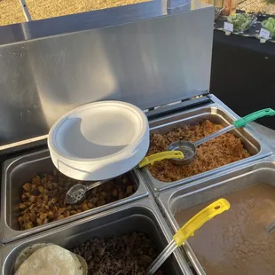 Carne Asada, Chicken, Rice and Beans
