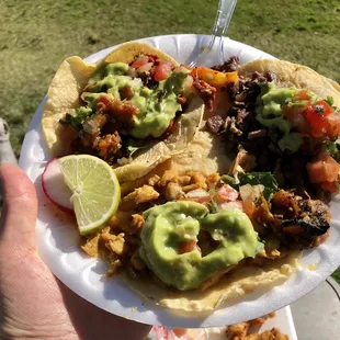 Deliciously catered street tacos with freshly made tortillas!