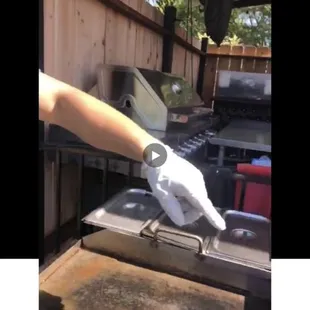 Their grill is oxidized.This is going to be reported to the San Joaquin County Environmental Health Department.