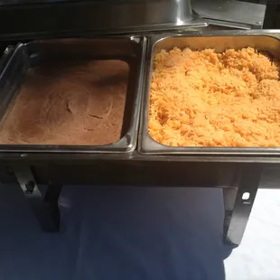 fresh rice and beans