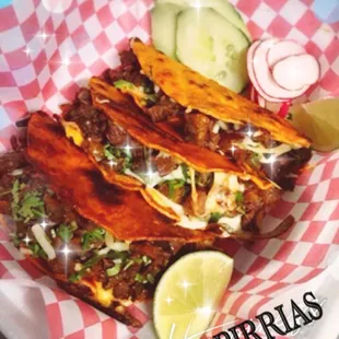 a plate of mexican food