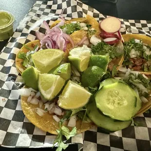 Round 2 of 6 tacos and lots of limes