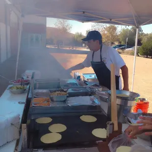 Victor preparing for an event! and you can&apos;t forget about our famous handmade tortillas!