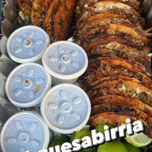 Platter available quesabirrias