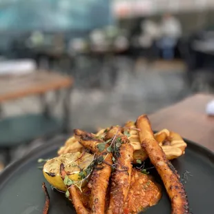 a plate of food on a table