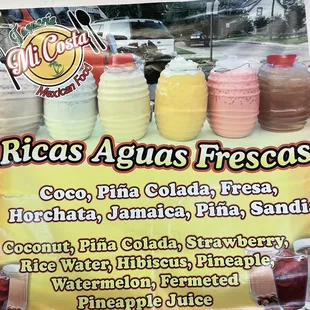 Aguas Frescas flavors