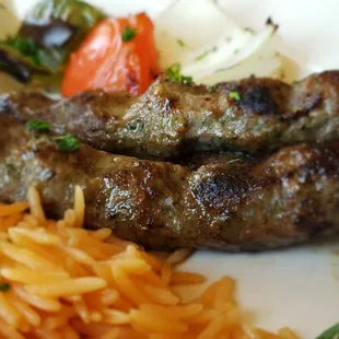The tiny Kufta kabobs, seriously and you charge $15 for this plate, shame on you because it's very little meat at all