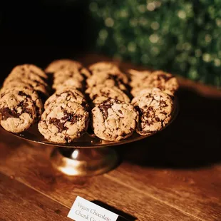 Vegan Chocolate Salted Chunk Cookies