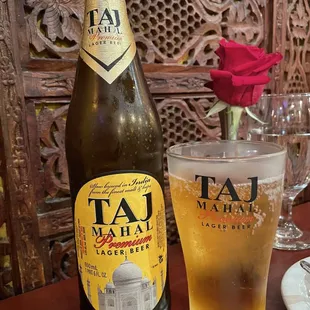 The Indian beer was easy to drink and tasty.