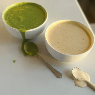 Green Goddess and Alabama White BBQ dipping sauces
