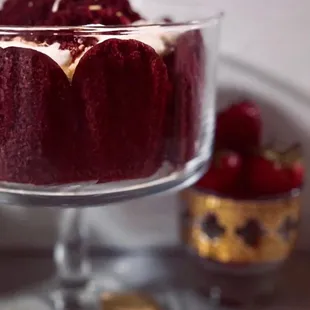 Red Velvet Madeleine Trifle