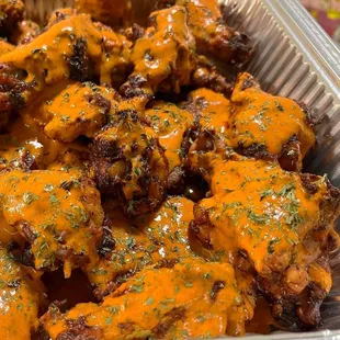 Party order of peri-peri wings on deck