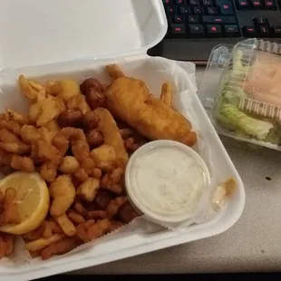 Fisherman's Plate. Not that great. a soggy Frozen Mess. Nothing fresh here