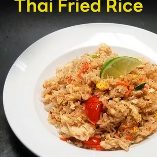 a plate of fried rice