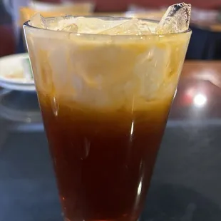 Thai Iced tea with coconut milk