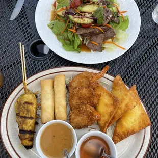 tara's combo, beef salad