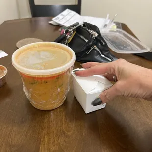 Is this a prank?? This much rice for $2 for that much curry?? I will say my food was delicious but I need way more rice than this!!