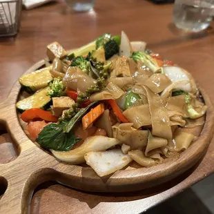 Pad Kee Mao with veggies and tofu