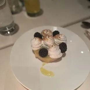 a dessert on a plate