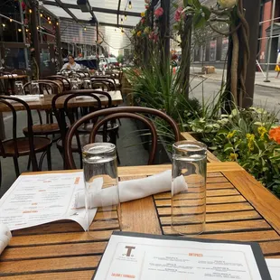 Street side seating