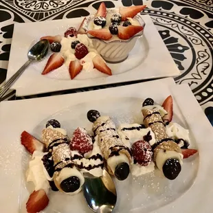 Cannoli and Panna Cotta