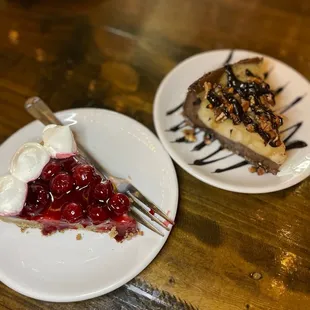 Gluten-free Cherry Cheesecake &amp; Gluten-free Turtle CheeseCake - so delicious!