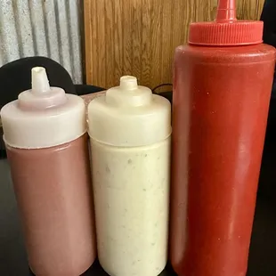 Cocktail, tartar, and ketchup