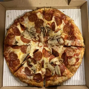 Medium Pepperoni and Mushroom