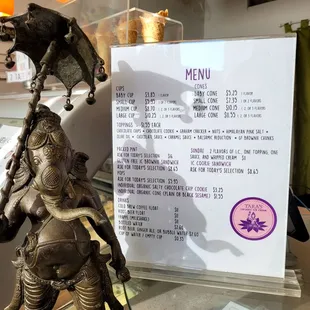 Menu/price list as of May 2024.