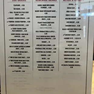 sushi and sashimi, menu