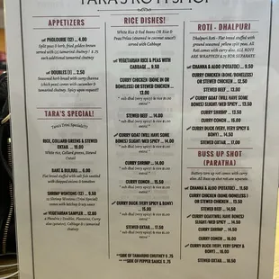 sushi and sashimi, menu