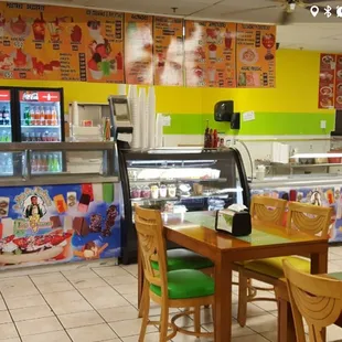 Great latin style sweets, ice creams sorbets Great soups and mixican food.  Traditional