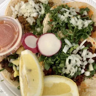 Tacos $2.50! Chorizo, pollo, and Al pastor