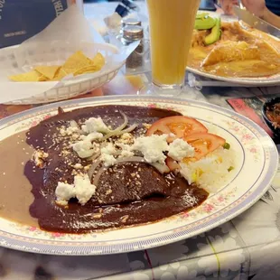 Chicken Enchiladas with Mole sauce