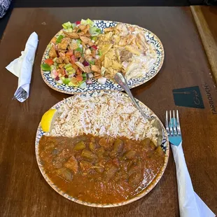 Bamia Bil Lahmi Macaroni Bechamel