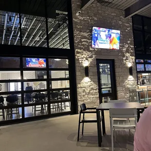 Inside and patio area