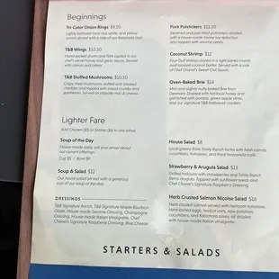 Appetizers and starters