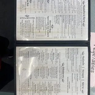 Full menu
