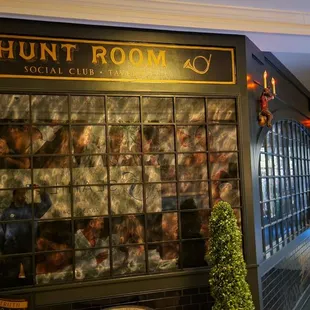 the entrance to the hunt room