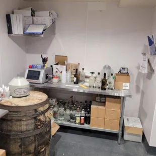 My favorite - the bottling/chemistry room