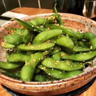 Garlic Edamame with Sea Salt