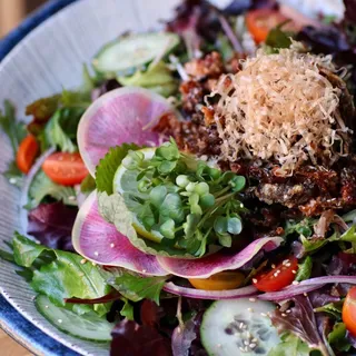 Smoked Salmon Skin Salad