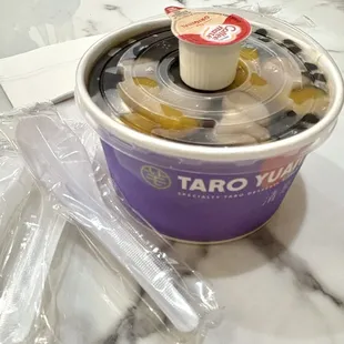 Grass jelly house specialty #3 packed up even though we ate there