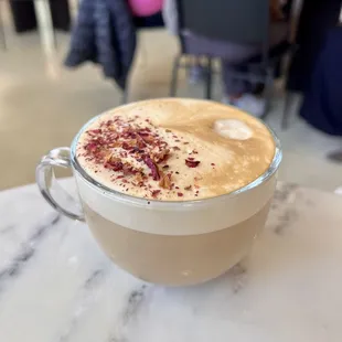 Cardamom Rose Latte