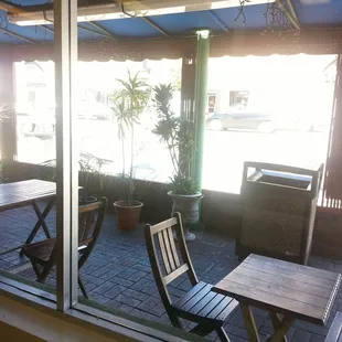 Outdoor patio seating