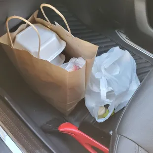 My to go order with packaged up nicely