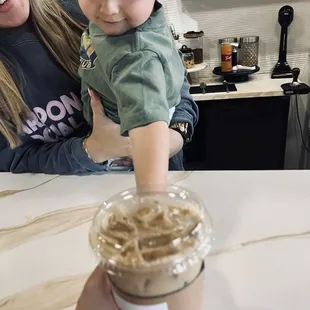 Iced latte w/ sugar free toasted marshmallow