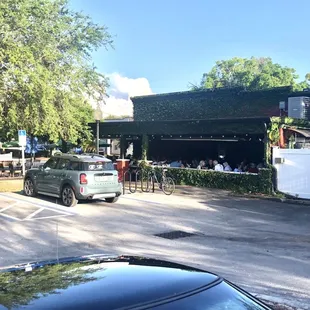 Outside restaurant from parking lot
