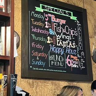 Weekly specials